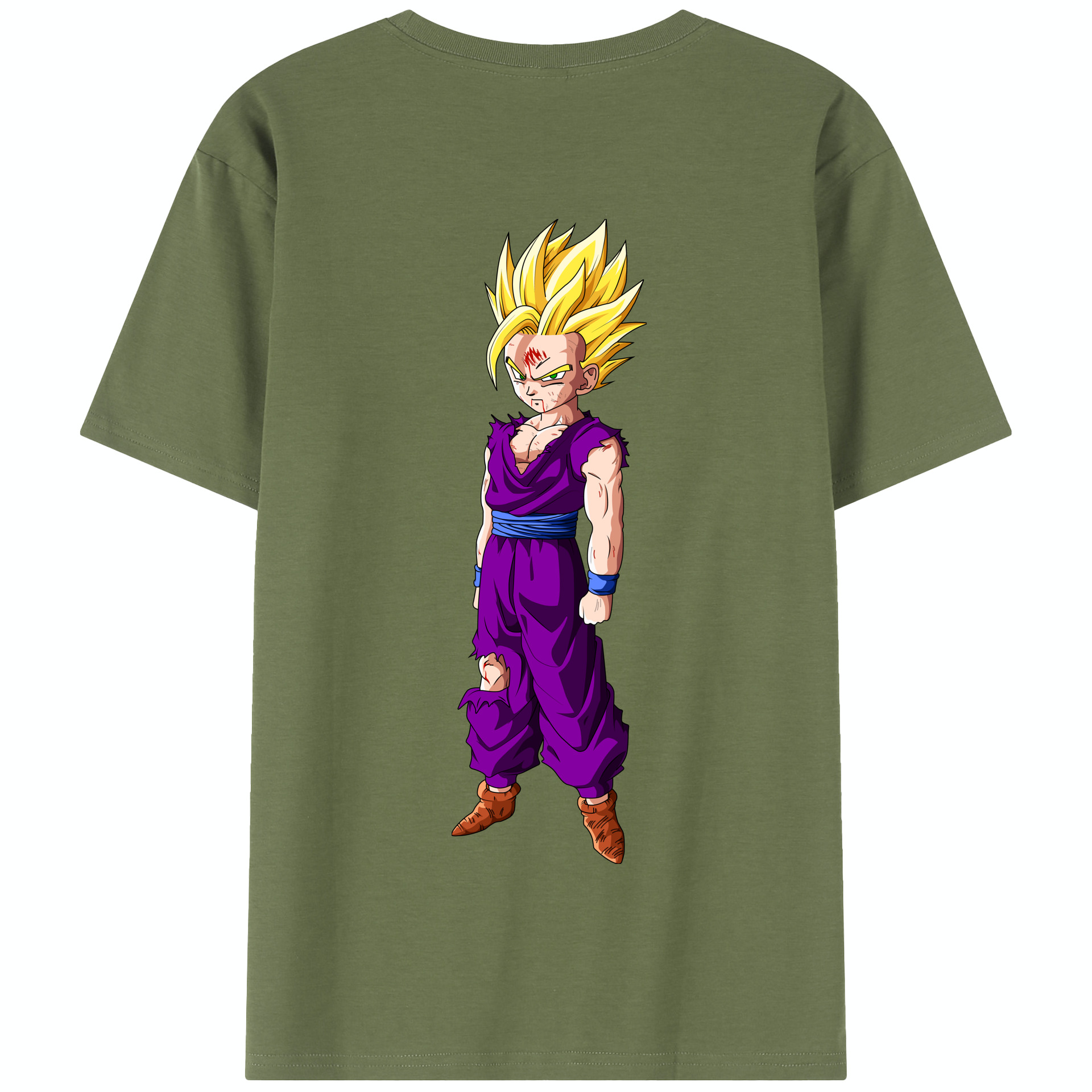 （画像用） ドラゴンボール 孫 悟飯（そんごはん）DRAGON BALL Son Gohan 綿100％半袖Tシャツ（背面プリント）